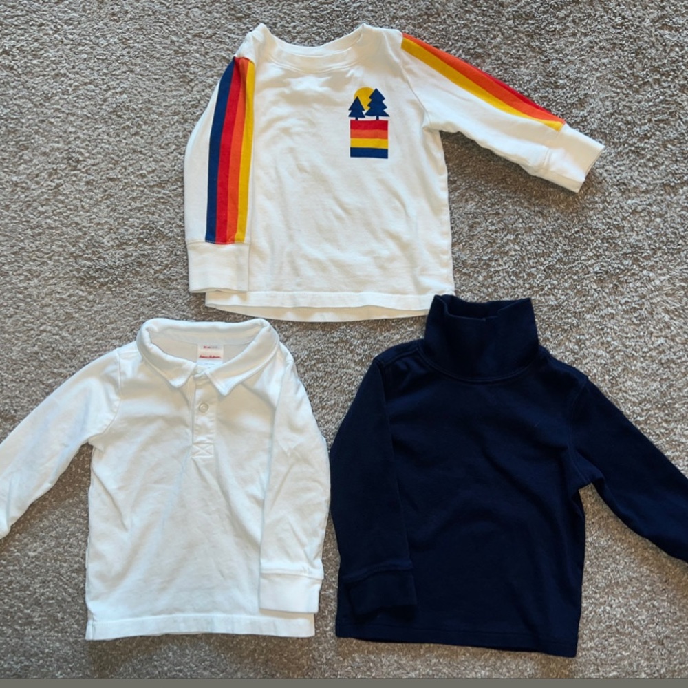 Hanna Anderson. 2T boys toddler long sleeve shirts LOT of 3.